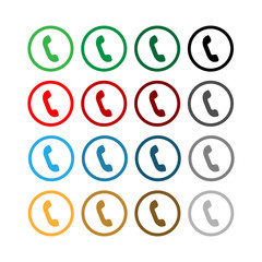 Call icon. Vector illustration, flat design.