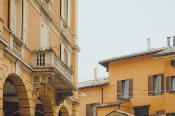 Fototapeta na wymiar Street view of Buildings around Bologna, Italy