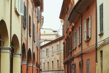 Obraz na płótnie Canvas Street view of Buildings around Bologna, Italy