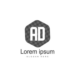 Initial Letter AD Logo Template Vector Design