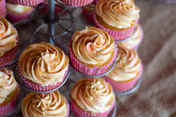 Cupcakes on a stand for a party