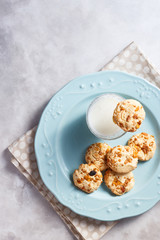 Milk and Raisin Cookies - Vertical Image