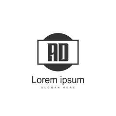 Initial Letter AD Logo Template Vector Design