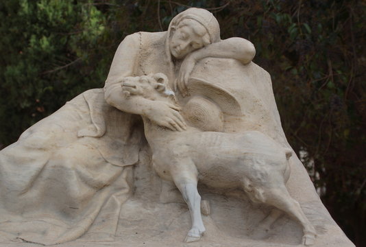 steinbild ,statue,in palma de mallorca