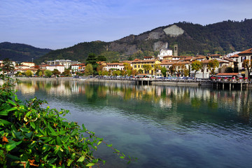 Sarnico Resort on the shore of Iseo Lake, Italy, Europe
