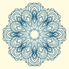 Ethnic ornamental mandala. Decorative design element. Vector illustration.