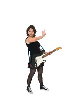 Female guitarist