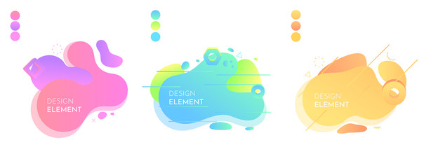 Set of abstract modern graphic elements