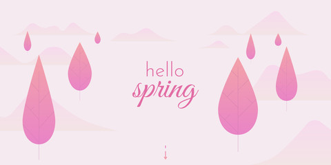 Abstract flat background. Vector landscape