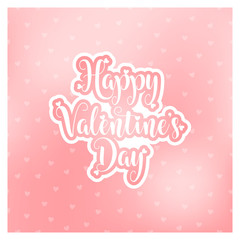 happy valentines day greeting card vector illustration