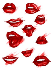 set of lips