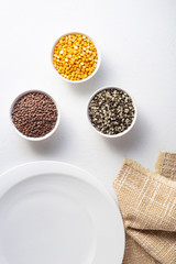 Raw Pulses Or Lentils - Sabut Masoor, Chana, Urad 