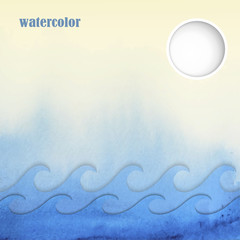 watercolor wave