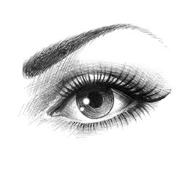 Obraz premium Beautiful eyes of a young woman