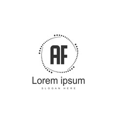 Fototapeta premium Initial Letter AF Logo Template Vector Design