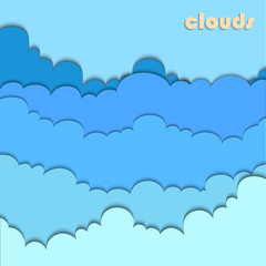 clouds cut from paper