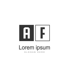 Initial Letter AF Logo Template Vector Design