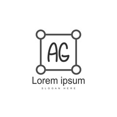 Initial Letter AG Logo Template Vector Design