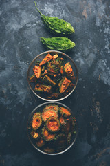 Karela Achar / Bitter Gourd Pickle, popular Indian recipe