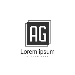 Initial Letter AG Logo Template Vector Design