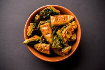 Karela Achar / Bitter Gourd Pickle, popular Indian recipe