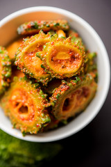 Karela Achar / Bitter Gourd Pickle, popular Indian recipe