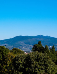 Fototapeta na wymiar View of the Apennines near Florence, Italy.