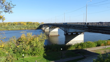 bridge near the river in Russia