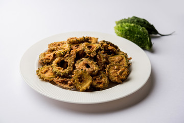 Karela Chips or Bitter Gourd Fry is a healthy snack recipe