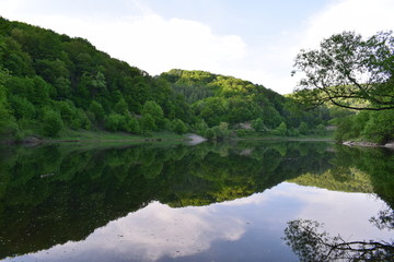 Calm lake, reflections