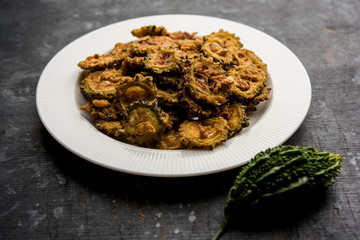 Karela Chips or Bitter Gourd Fry is a healthy snack recipe