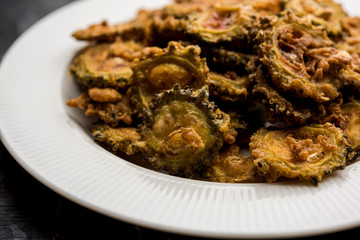 Karela Chips or Bitter Gourd Fry is a healthy snack recipe