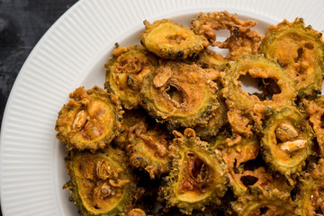 Karela Chips or Bitter Gourd Fry is a healthy snack recipe