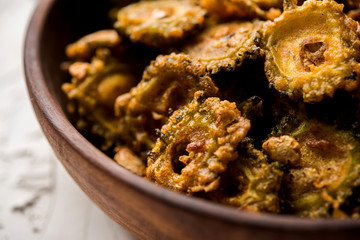 Karela Chips or Bitter Gourd Fry is a healthy snack recipe