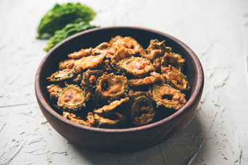 Karela Chips or Bitter Gourd Fry is a healthy snack recipe