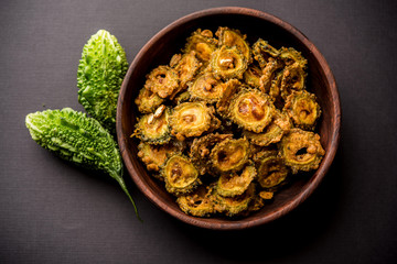 Karela Chips or Bitter Gourd Fry is a healthy snack recipe