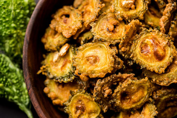 Karela Chips or Bitter Gourd Fry is a healthy snack recipe