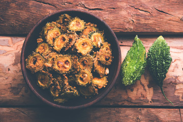 Karela Chips or Bitter Gourd Fry is a healthy snack recipe