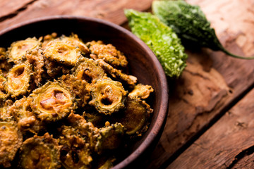 Karela Chips or Bitter Gourd Fry is a healthy snack recipe
