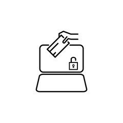 Hacker, theft icon on white background. Can be used for web, logo, mobile app, UI UX