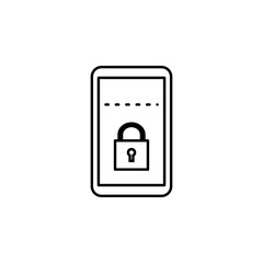 Hacker, mobile icon on white background. Can be used for web, logo, mobile app, UI UX