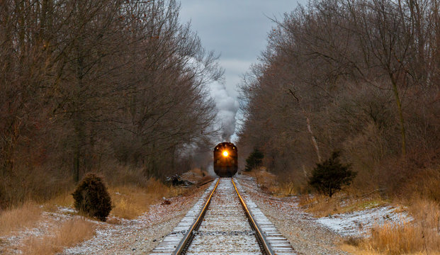 Train Coming Down Tracks