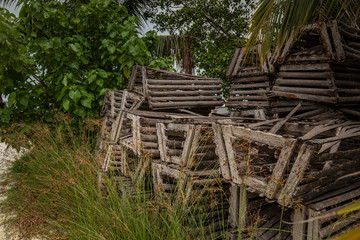 Traditional Lobster Traps in Belize