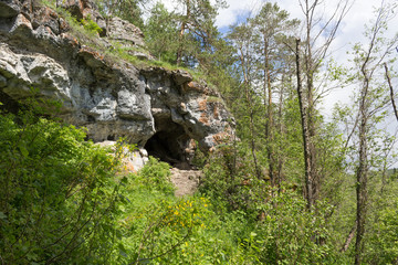 cave hole in the mountains