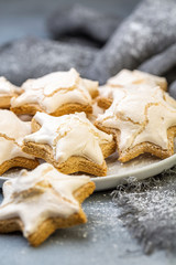 German Christmas almond cookies with cinnamon.