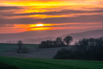 Odenwald Sonnenuntergang