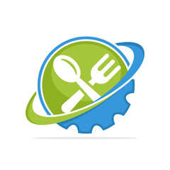 Vector illustration icon with a working system concept that manages food, manages a restaurant business