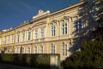 Fototapeta na wymiar House in the city of Baden near Vienna. Austria