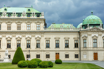 Fototapeta premium Vienna. The upper Belvedere is a summer sunny day. Fragment of right wing. Austria.