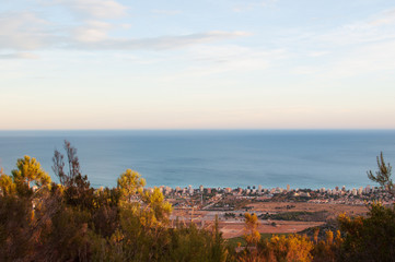 Panoramic view of Benicasim from the mountain